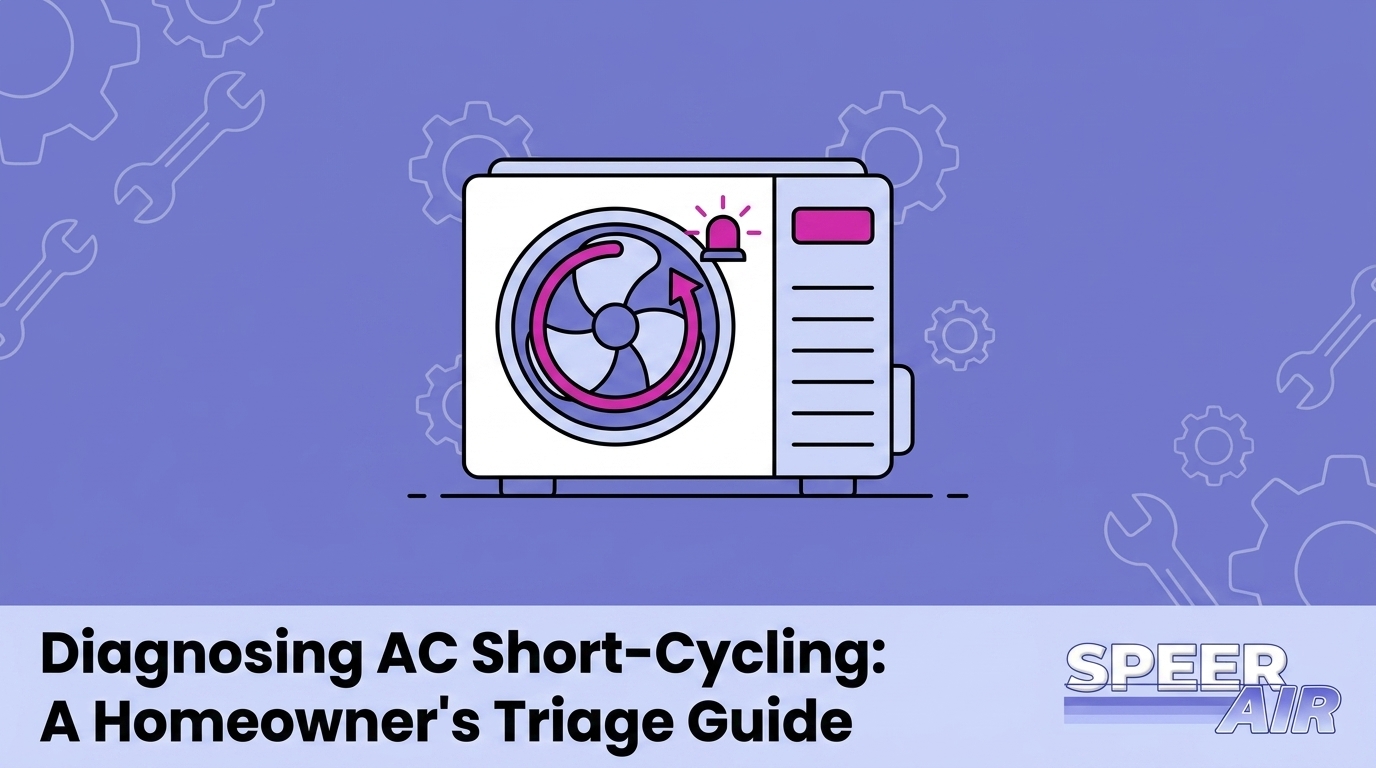 HVAC Blog 4 Diagnosing AC Short-Cycling: A Homeowner's Triage Guide — featured image