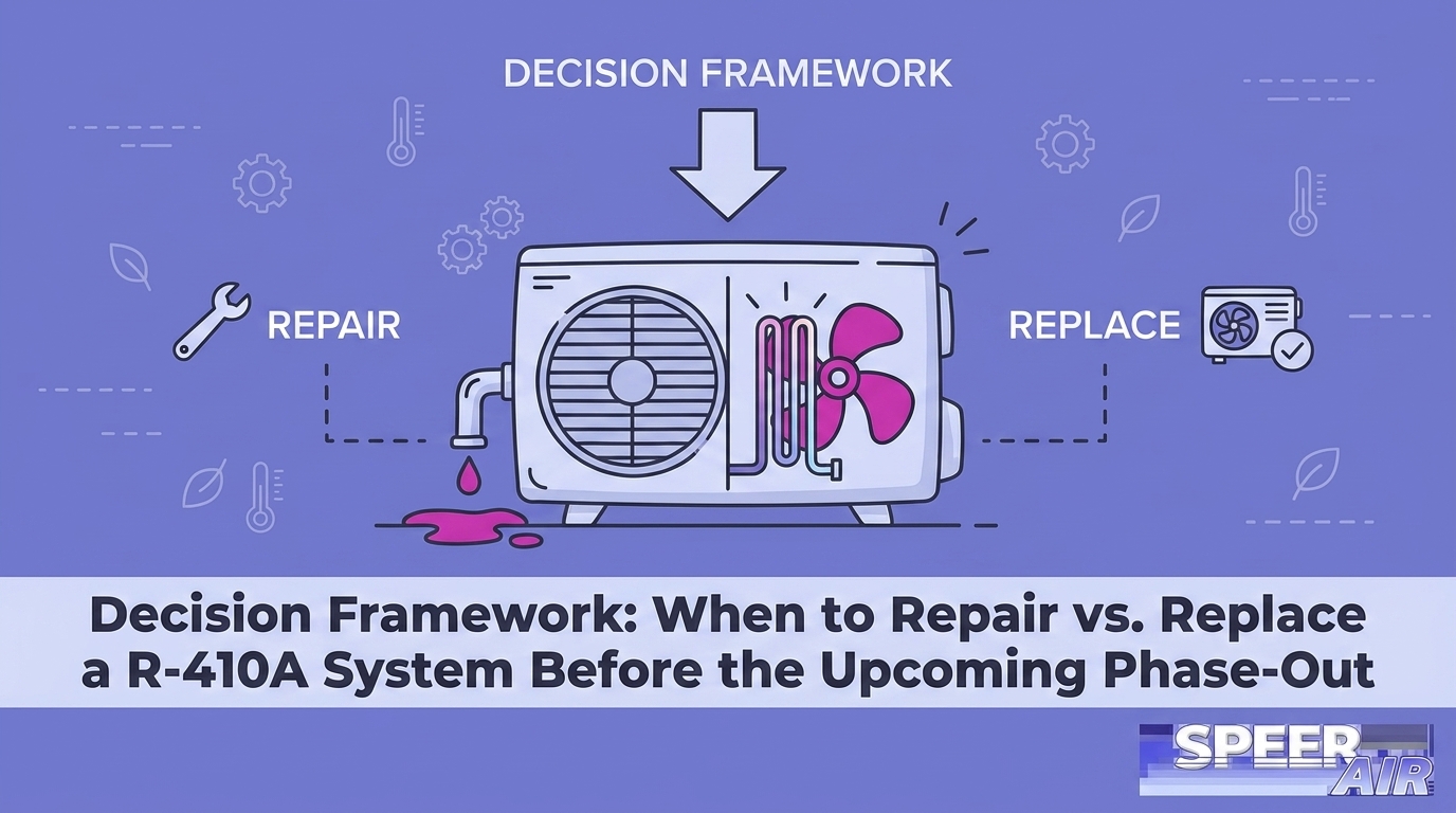HVAC Blog 1 Decision Framework: When to Repair vs. Replace a R-410A System Before the Upcoming Phase-Out — featured image