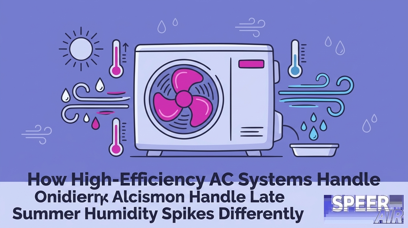 HVAC Blog 5 How High-Efficiency AC Systems Handle Late Summer Humidity Spikes Differently — featured image