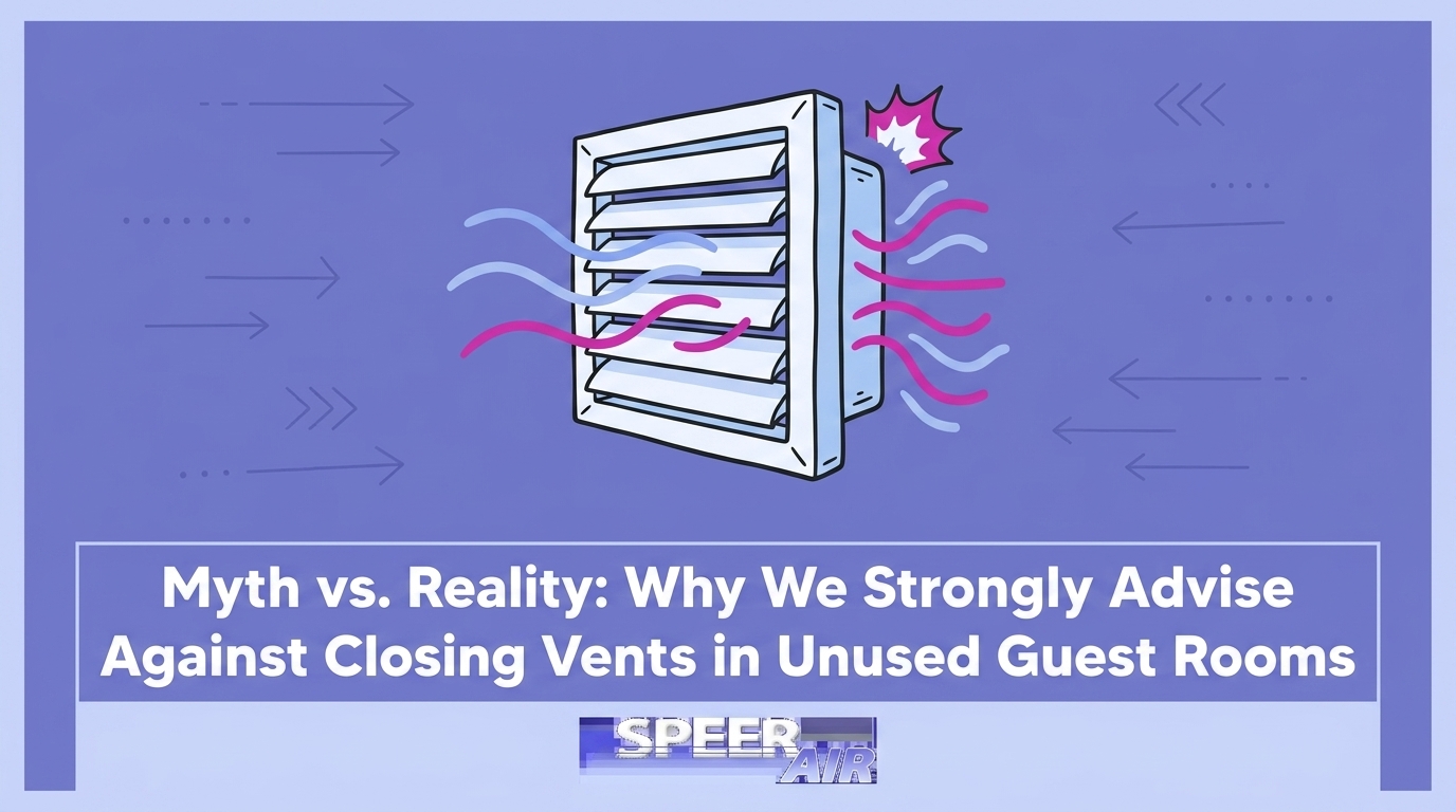 HVAC Blog 4 Myth vs. Reality: Why We Strongly Advise Against Closing Vents in Unused Guest Rooms — featured image