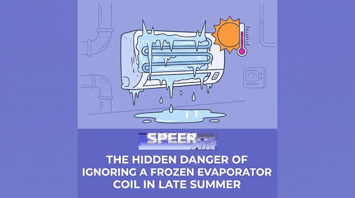 HVAC Blog 5 The Hidden Danger of Ignoring a Frozen Evaporator Coil in Late Summer — featured image