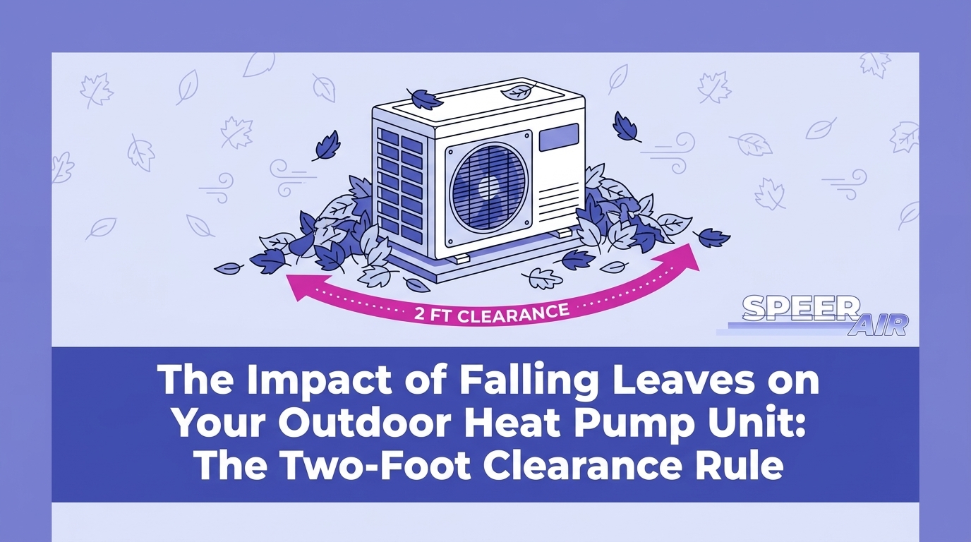 HVAC Blog 5 The Impact of Falling Leaves on Your Outdoor Heat Pump Unit: The Two-Foot Clearance Rule — featured image