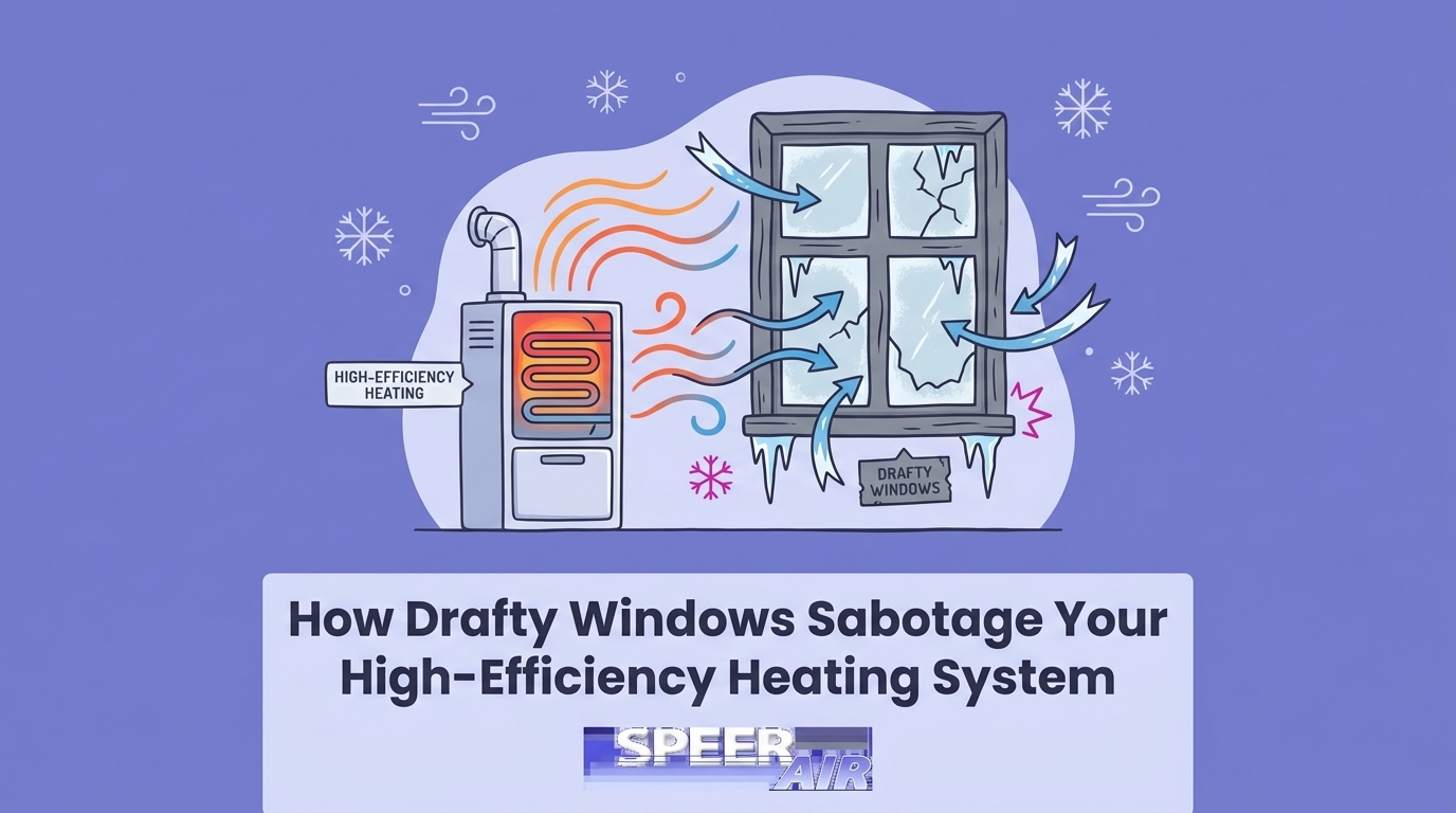 HVAC Blog 3 How Drafty Windows Sabotage Your High-Efficiency Heating System — featured image