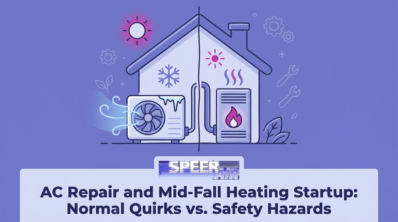 HVAC Blog 11 AC Repair and Mid-Fall Heating Startup: Normal Quirks vs. Safety Hazards — featured image