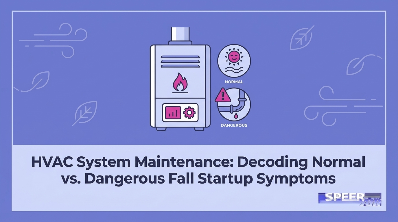 HVAC Blog 9 HVAC System Maintenance: Decoding Normal vs. Dangerous Fall Startup Symptoms — featured image